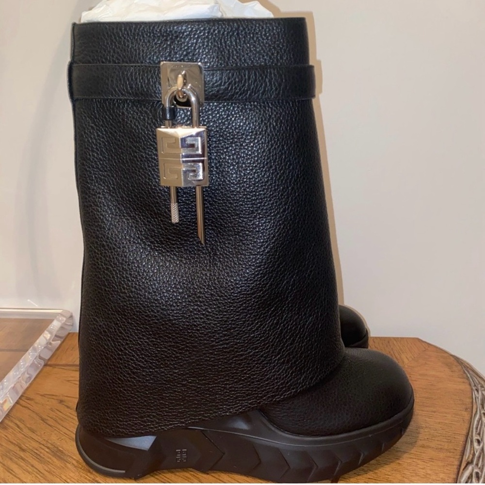 Givenchy Black Ankle Boots with Silver Accent
